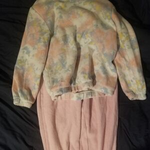 Cat & Jack Pastel Tie-Dye Top and Pink Bottoms